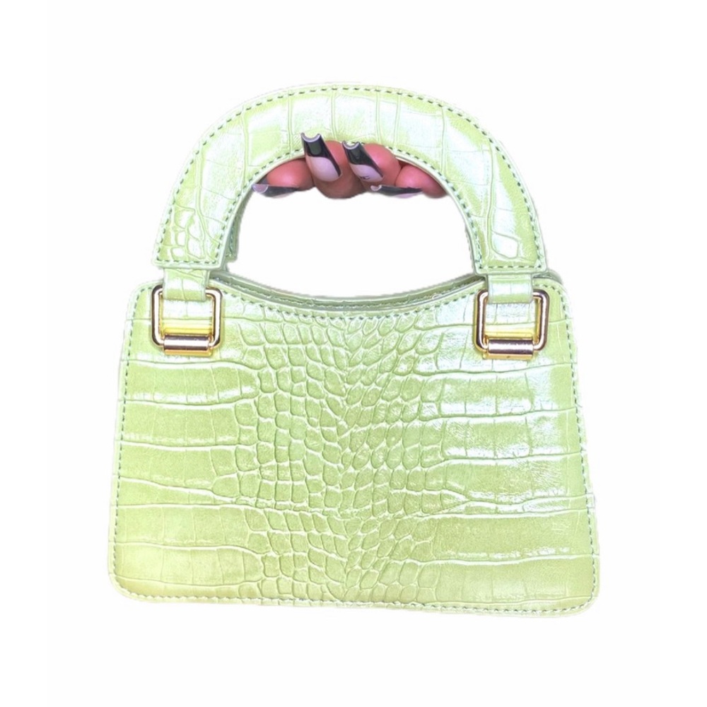 Green hand bag